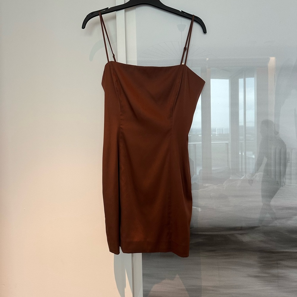 Wilfred Chocolate Brown Mini Dress